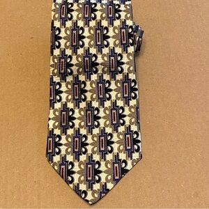 Pavia Men's 60” Necktie Tie Silk Made in Italy Jacquard Foulard Pattern
